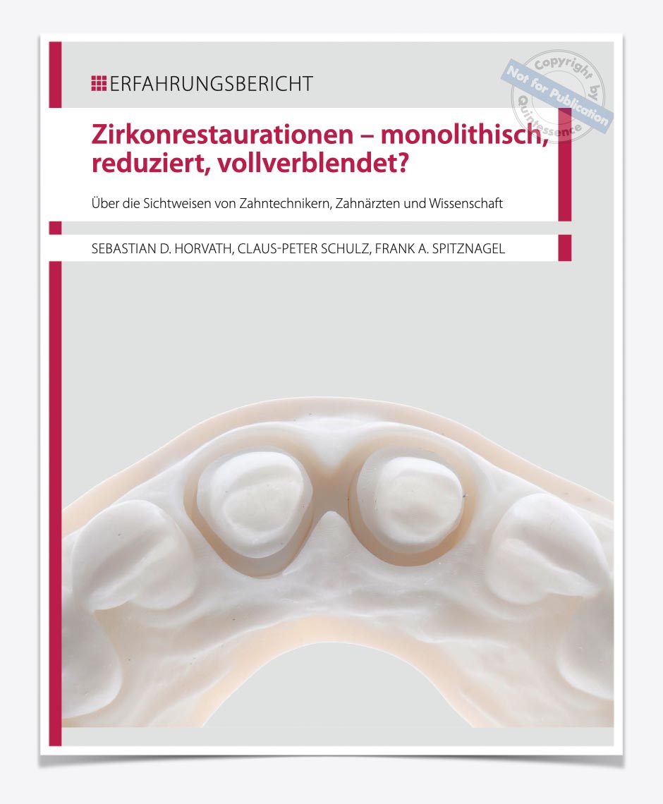 Titelseite der Fachpublikation über moderne Zirkonoxidmaterialien, monolithische und verblendete Versorgungen