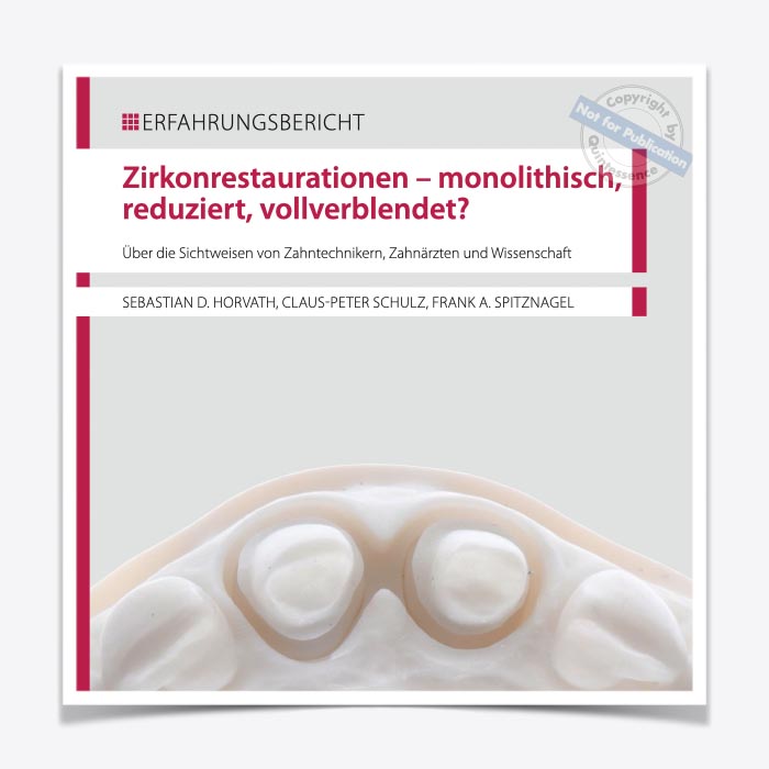 Titelseite der Fachpublikation über moderne Zirkonoxidmaterialien, monolithische und verblendete Versorgungen