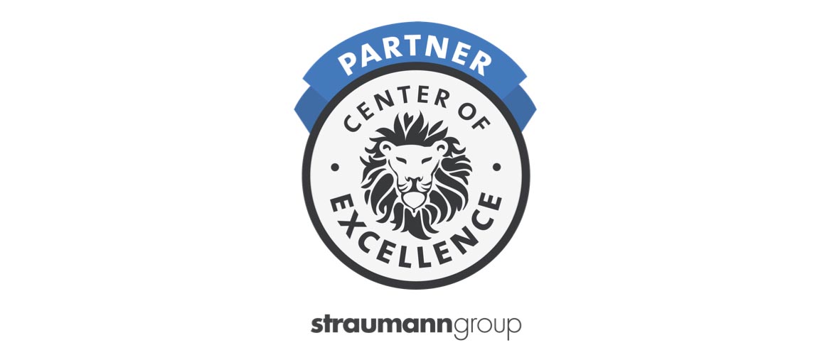 Offizielles Logo: Straumann Center of Excellence Partner Auszeichnung für Implantologie und Zahnästhetik