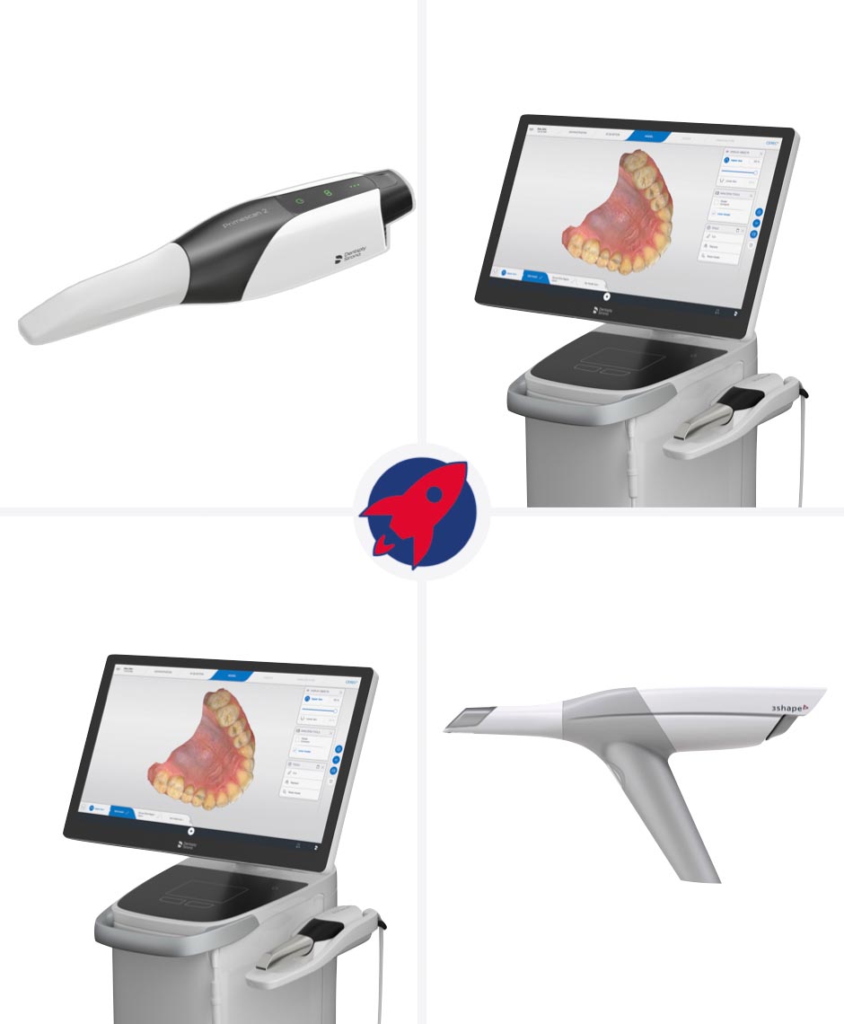 Moderne Intraoralscanner Primescan 2 und Trios 3